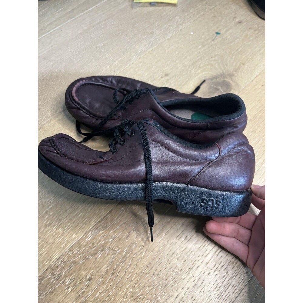 SAS Take Time Tripad Comfort Burgundy Leather Oxfords  Size 8 M